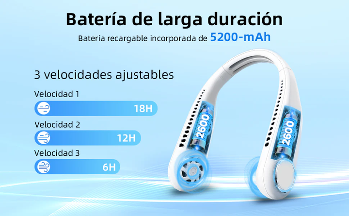 MINI VENTILADOR DE CUELLO 2X1